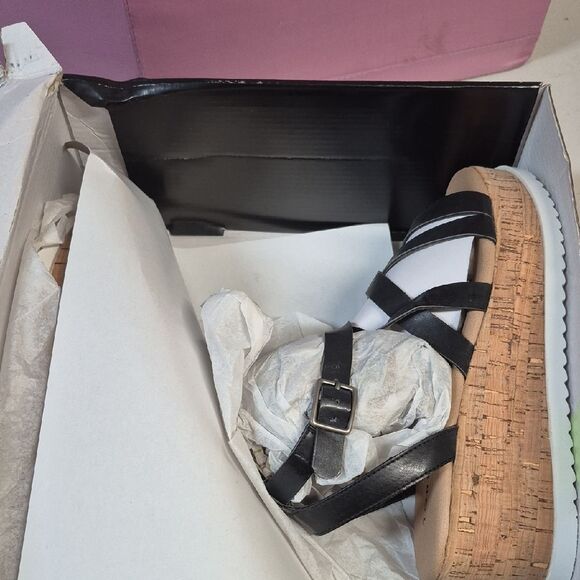 Torrid 8W 8 WIDE Black GLADIATOR LGladiator Sandal - New - Picture 5 of 9